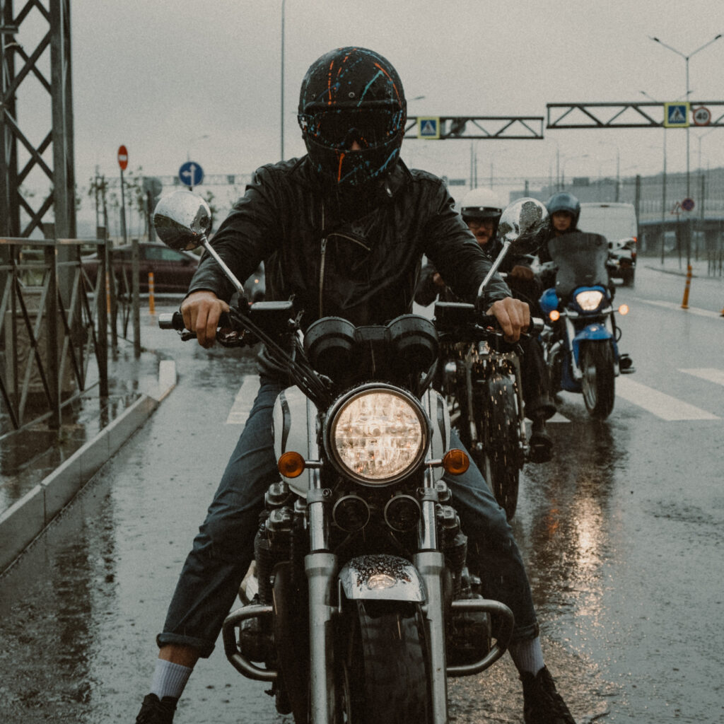 Riding Motorcycle in the Rain